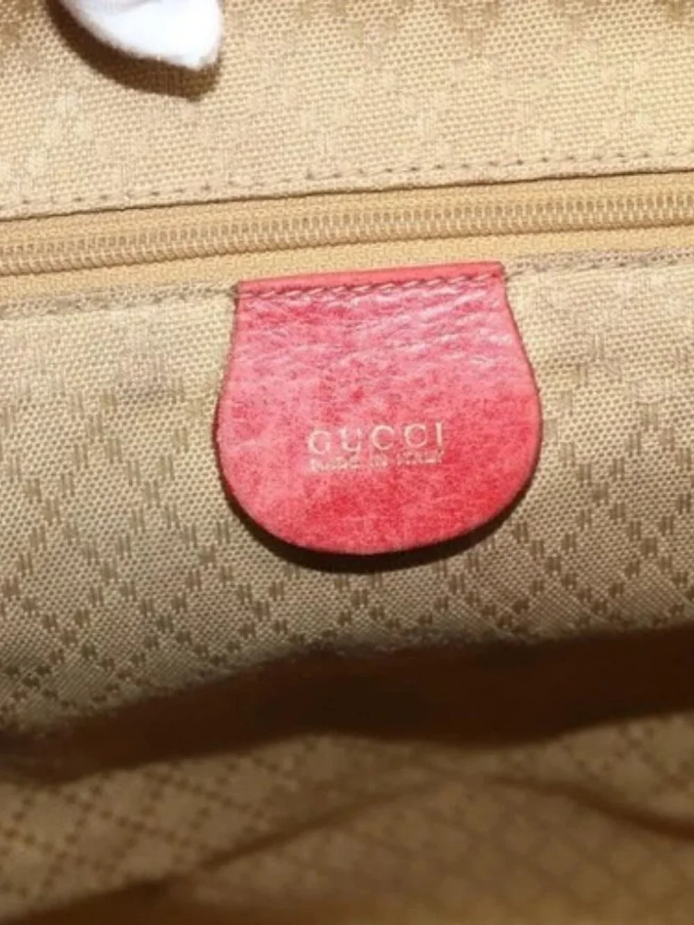 GUCCI Bamboo Backpack Leather Red Gold 000 2023 0016 Auth 179624